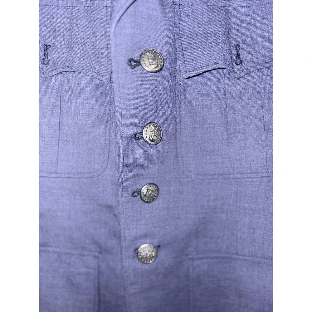 Vintage 1962 USAF Air Force Dress Blue Uniform Coat Jacket Master Sergeant 38R